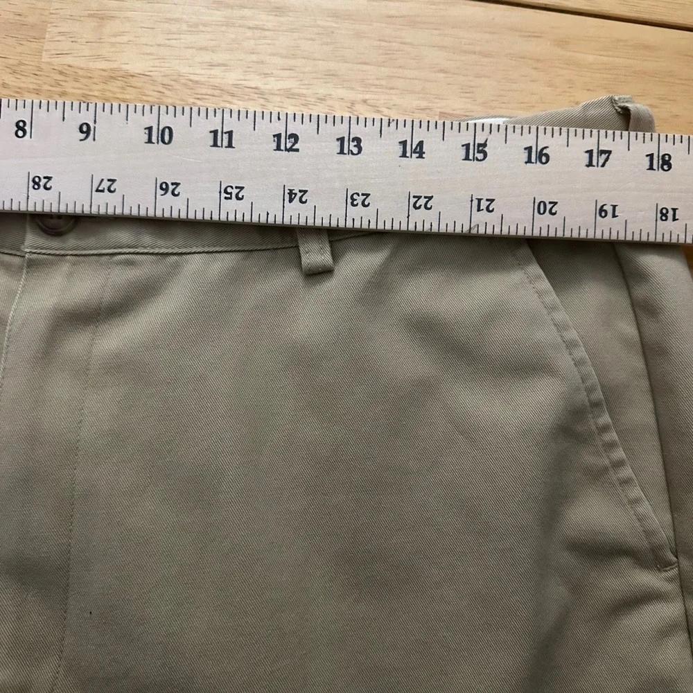 Vintage LLBean Comfort Waist Khaki Chino Pants Mens Size 38x29 Flat Front Cotton